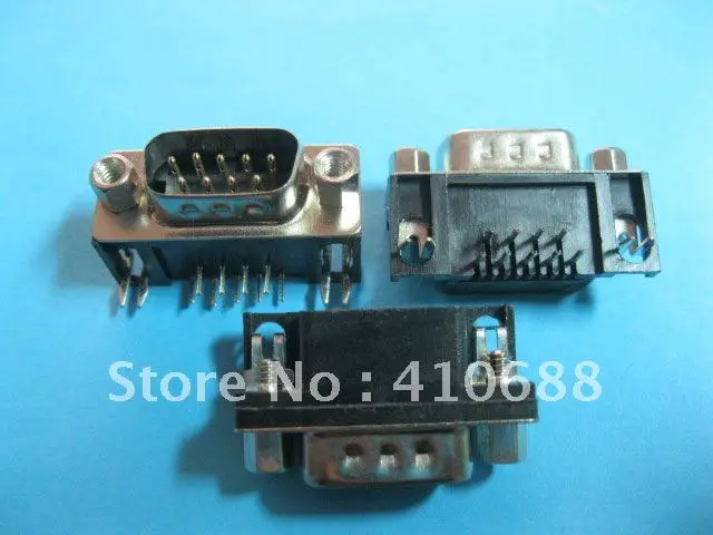 D-Sub 9 pin Male PCB Connector Right Angle 200 Pcs Per Lot High Quality Hot Sale | Обустройство дома