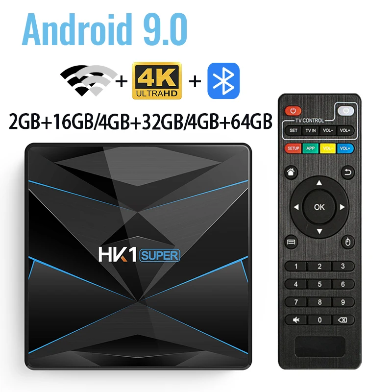 Transpeed Android 9,0 ТВ приставка Google Assistant RK3318 4K 3D Ultra 4G 64G tv Wifi Play Store bluetooth быстрая приставка