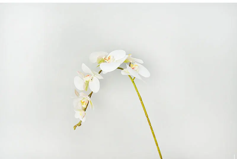Flone 9 Heads Artificial Butterfly Orchid Flowers Real Touch Butterfly Orchid Simulation Orchid Flowers Wedding Home Party Decor (8)