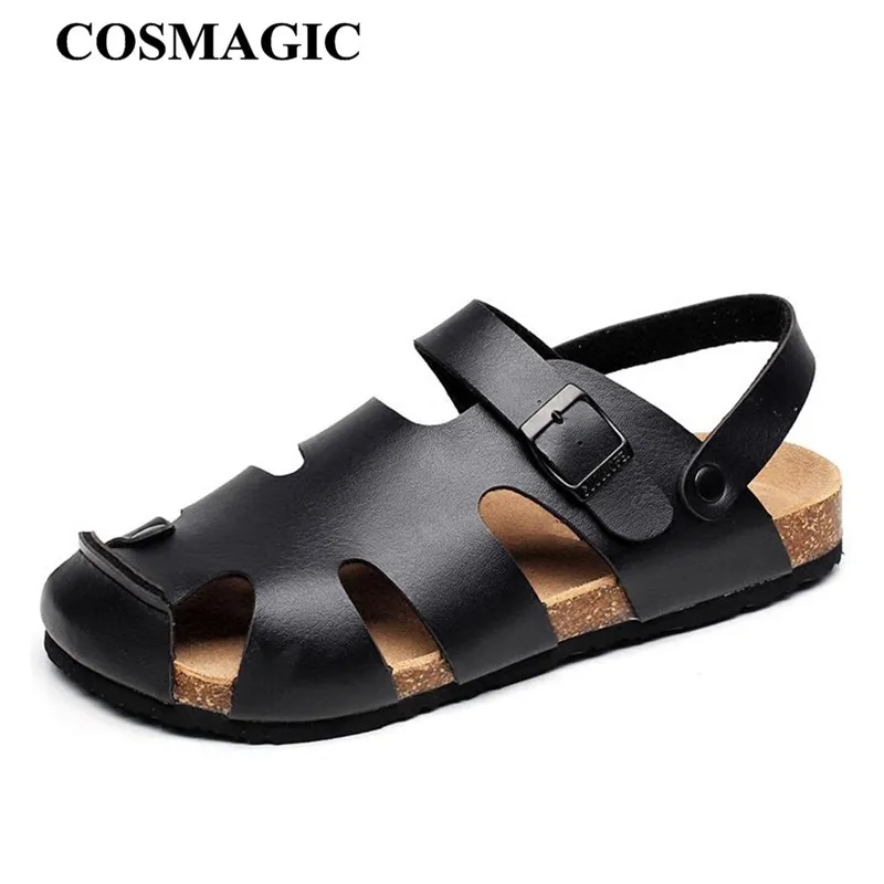 COSMAGIC Мода 2019 г. для мужчин пляжные пробковые сандалии летние Нескользящие с