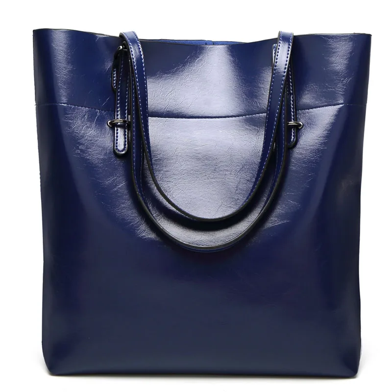 

New fashion simple tote bag high quality PU leather shoulder diagonal casual handbags large bucket bag