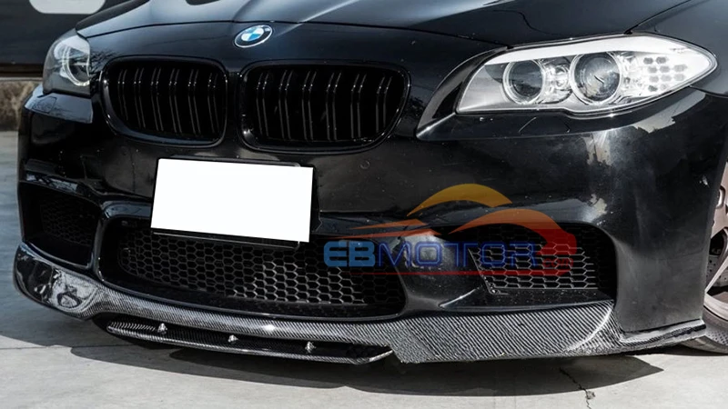 Неокрашенный стекловолокно передний бампер спойлер Splitte для BMW F10 M5 B449F