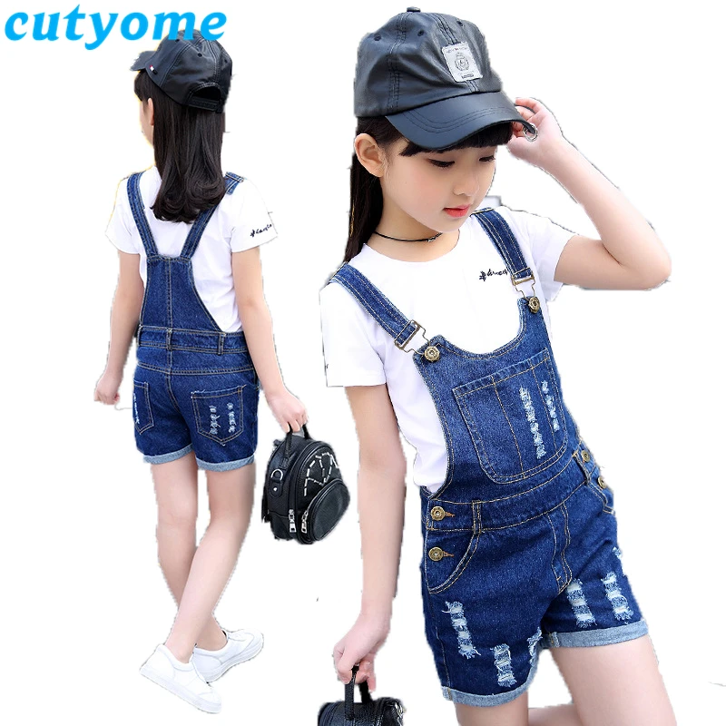 girls denim overalls shorts