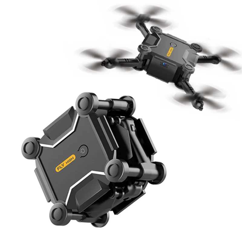 RC Квадрокоптер Дроны с камерой HD Режим высокой фиксации легко управлять мини Дроны с HD камерой Вертолет игрушка на день рождения - Цвет: Folding black camera