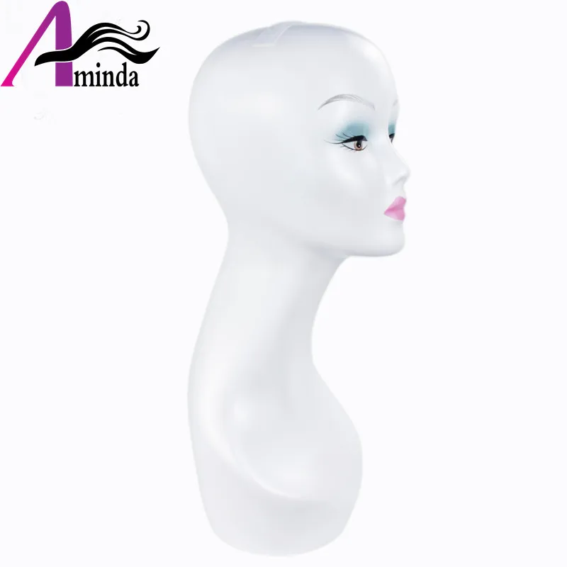 Plastic Wig Making Mannequin Head Afro Makeup Model Head With Long Neck For wigs hat display  (3)