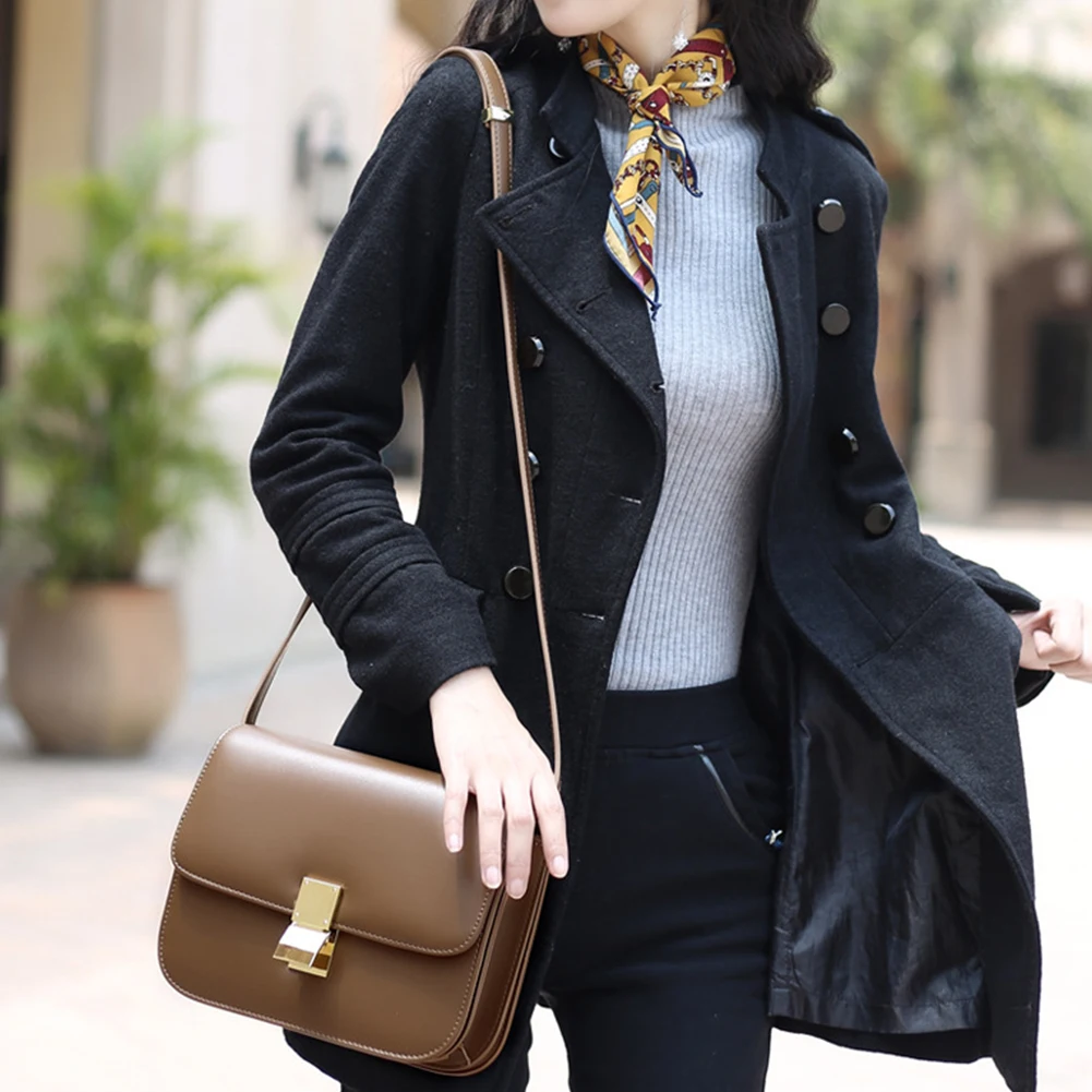 

Women Vintage Handbag Shoulder Bag Retro Style Storage Solid Messenger Leather Casual Bags For Women 2019 Phone Pouch Durable