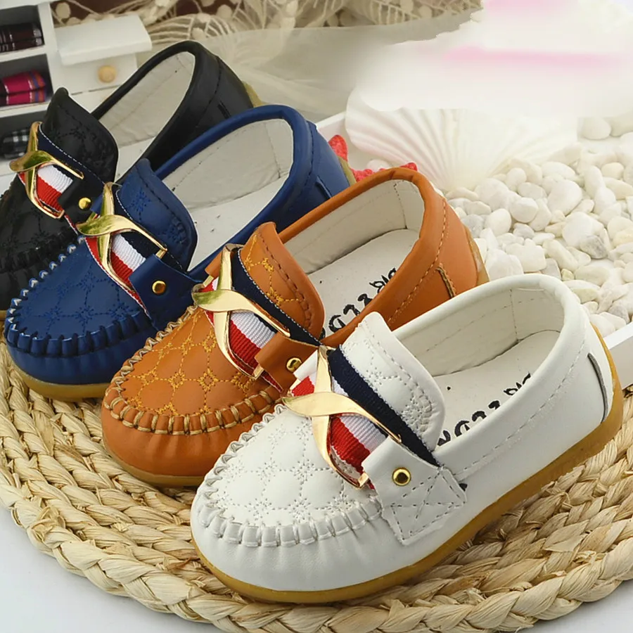 

4 Colors All Sizes 21-30 Children Shoes PU Leather Casual Styles Child Boys Shoes Soft Comfortable Loafers Slip On Kids Shoes