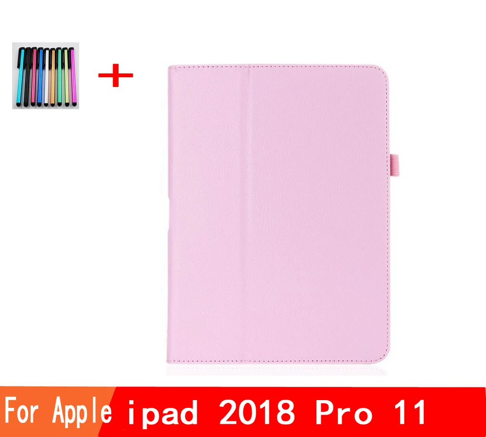 Для apple для ipad mini 1 2 3 4 pro 11 чехол Авто Флип личи из искусственной кожи чехол для ipad 2, 3, 4 Air 1 Air 2 держатель Чехол-книжка - Цвет: Черный