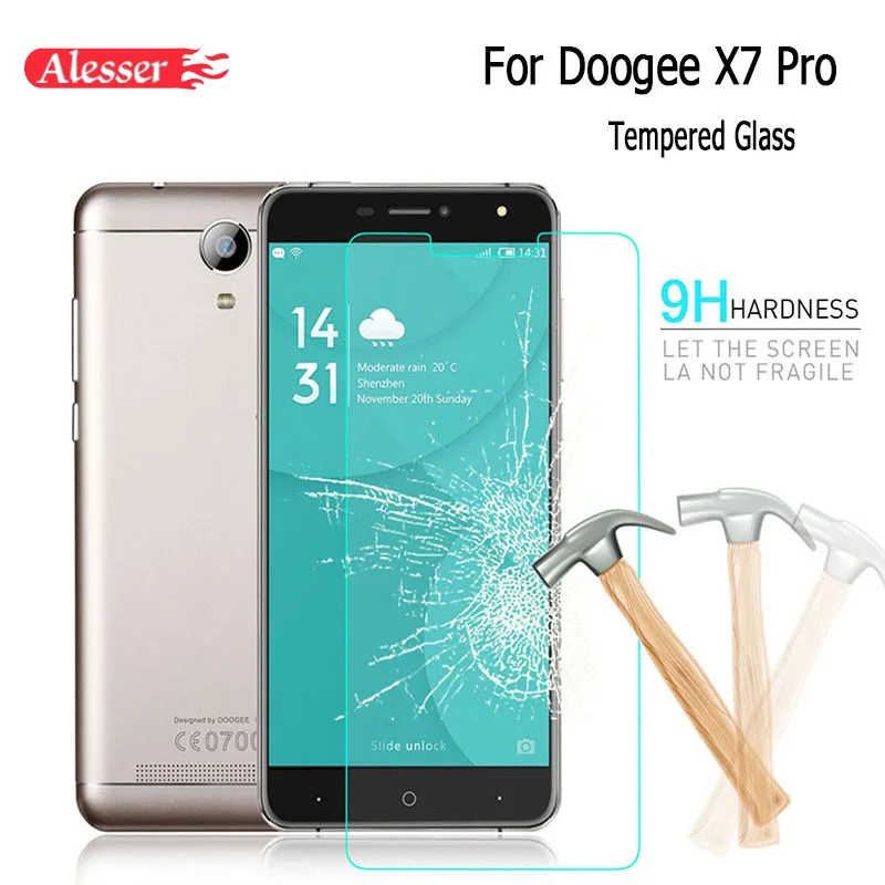 Alesser For DOOGEE X7 pro Premium Tempered Glass Film Scratch-proof Protective Steel Mobile Accessories | Мобильные телефоны и