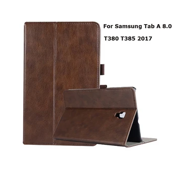

Case for Samsung Galaxy Tab A 8.0 T380 T385 2017 8.0 inch Cover Funda Tablet Luxury PU Leather Hand Belt Holder Stand Shell