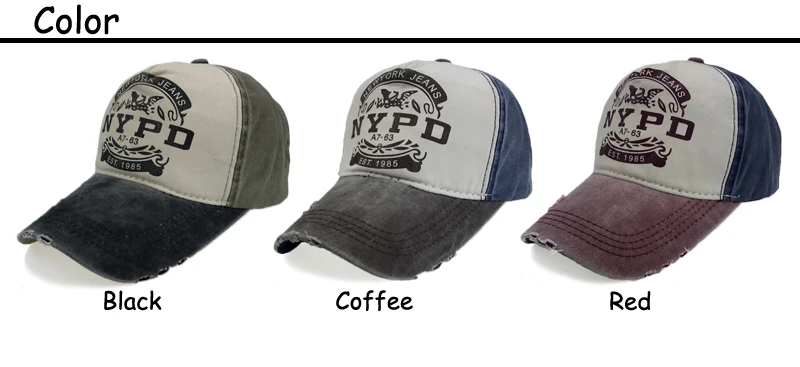3color N Y P D caps