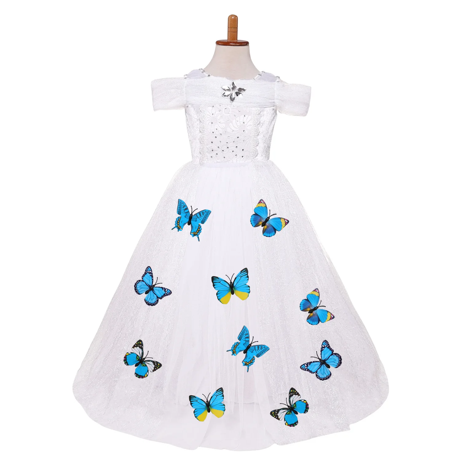 Новое платье на Хэллоуин элегантное детское платье принцессы для вечеринки, светло-голубая Золушка красавица, Спящая красавица для девочек от 3 до 10 12 лет