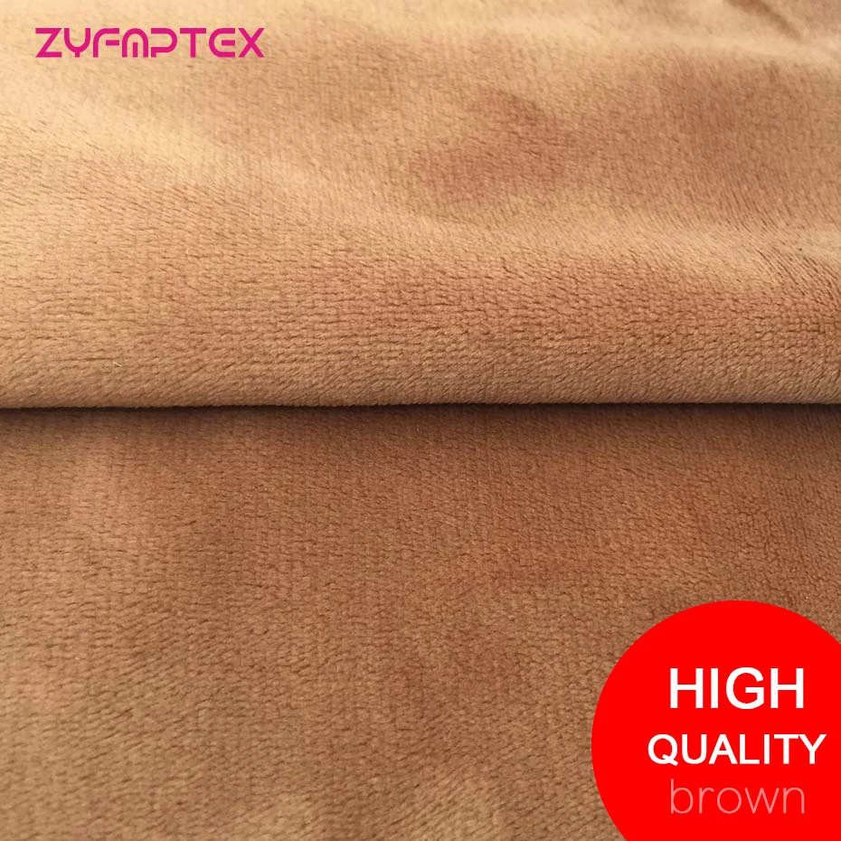 

ZYFMPTEX New Arrive High Quality Super Soft Fabric For Dolls Brown Color Plush Fabric Patchwork Meter 150x50cm 1.5mm Pile Length