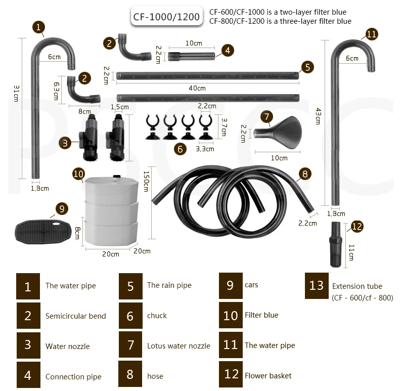 ATMAN CF 600 800 1000 1200 аквариумный Биохимический внешний фильтр очиститель воды для аквариума. Циркуляционный фильтр