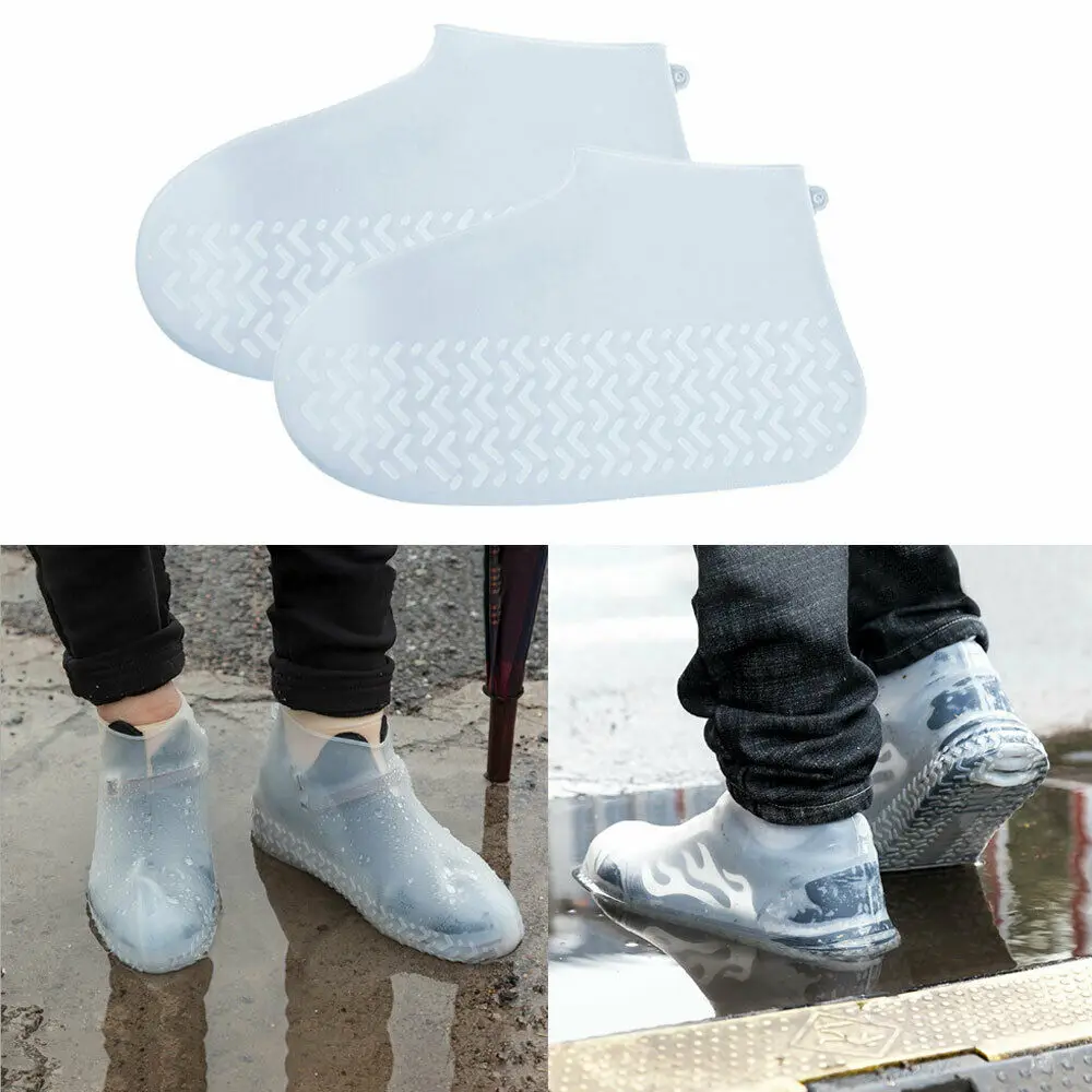 

Silicone Overshoes Rain Waterproof Shoe Covers Boot Cover Protector Recyclable Non-slip Walking Rainproof Shoes Cover