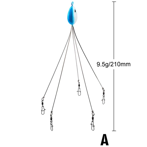 Рыболовная группа зонтика для рыбалки составная приманка установка 5 оружия алабамская оснастка головка плавающая приманка бас-гитара с оснастки поворотный разъем воблер типа Минноу - Цвет: colorA