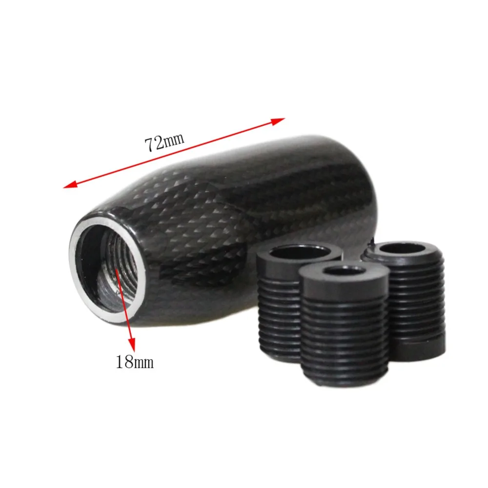 for universal car Column shape Gear Shift Knob Carbon fiber Racing Stick Cool Acrylic Shift Knob free shipping