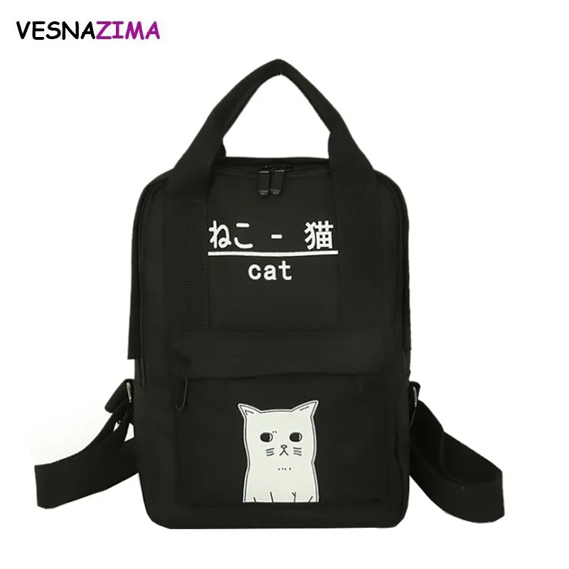 

Backpack Women Large Capacity Waterproof Backpack Cats Print Bags For Women 2018 Fashion Vintage Kanken Backpacks Mochilas W717Z