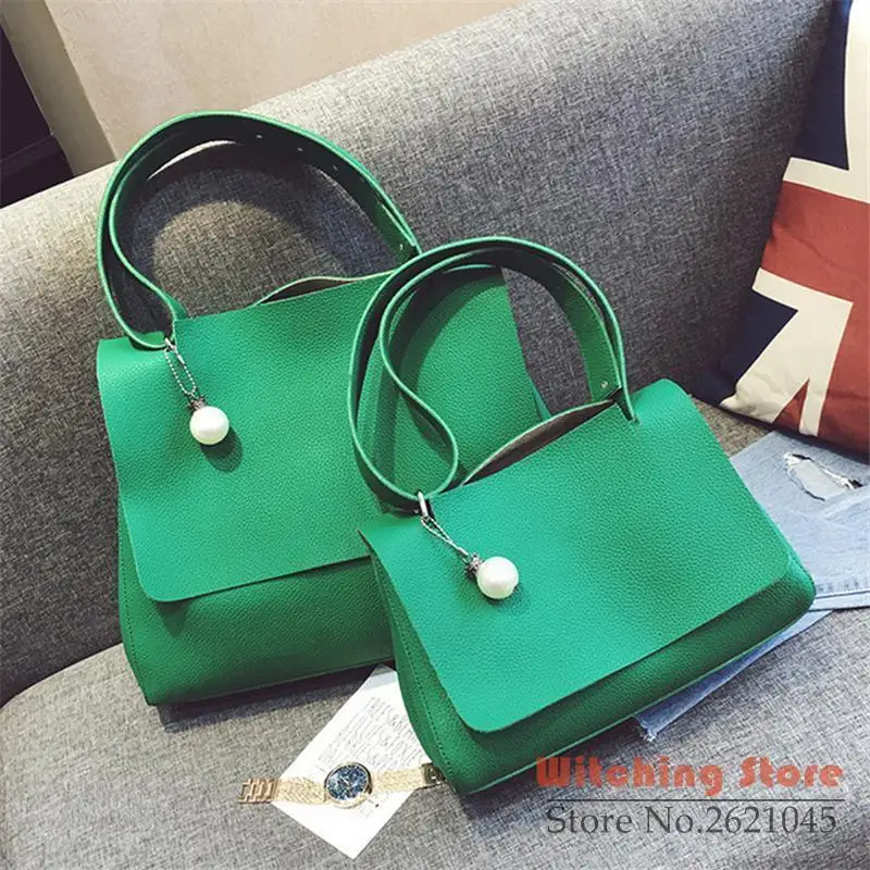 

Perfect# With new Korean southerly fashion handbags solid Shoulder Messenger Bag Handbag a Pearl Pendant FREE SHIPPING