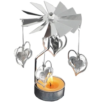 

Rotating Candle Holder Metal Gift Iron Stand Wedding Decorations Ideas Tea Light Holder Candelabra Windlicht Home Decor 50KO242