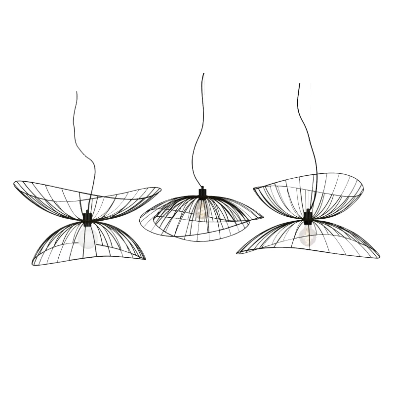 

Modern Suspension Vertigo Pendant Light Restaurant Kitchen Bedroom Black/Gold/Silver Lamp E27 Bulb/Iron Hat Lampe Pendant Light