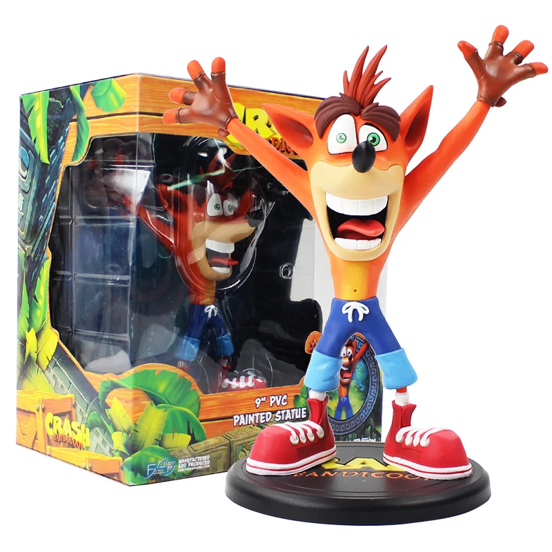 

23cm Crash Bandicoot Figure Toy Bandicoot Wolf Painted Statue Gift for Children