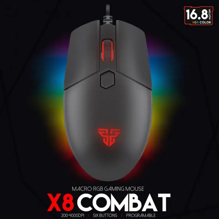 Gaming Mouse Wired USB 6 Buttons 1.8M RGB Light 10 Modes 60IPS Fashion For Computer LSMK99