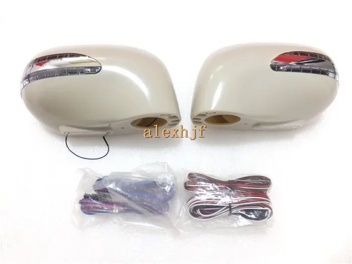 LED Rear-view Mirror Lights + Cover, Turn Signals, DRL, Ground Lamp Case for Nissan Livina E11 Note E11 March K12 Cube Z11/Z12