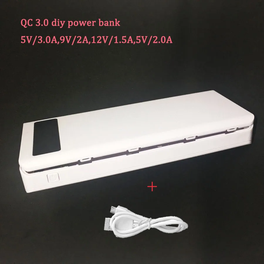 

Fast Charger 8*18650 DIY Portable Battery Holder LCD Display Power Bank Case Fast Charger Box shell quick charge 3.0