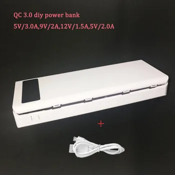

Fast Charger 8*18650 DIY Portable Battery Holder LCD Display Power Bank Case Fast Charger Box shell quick charge 3.0