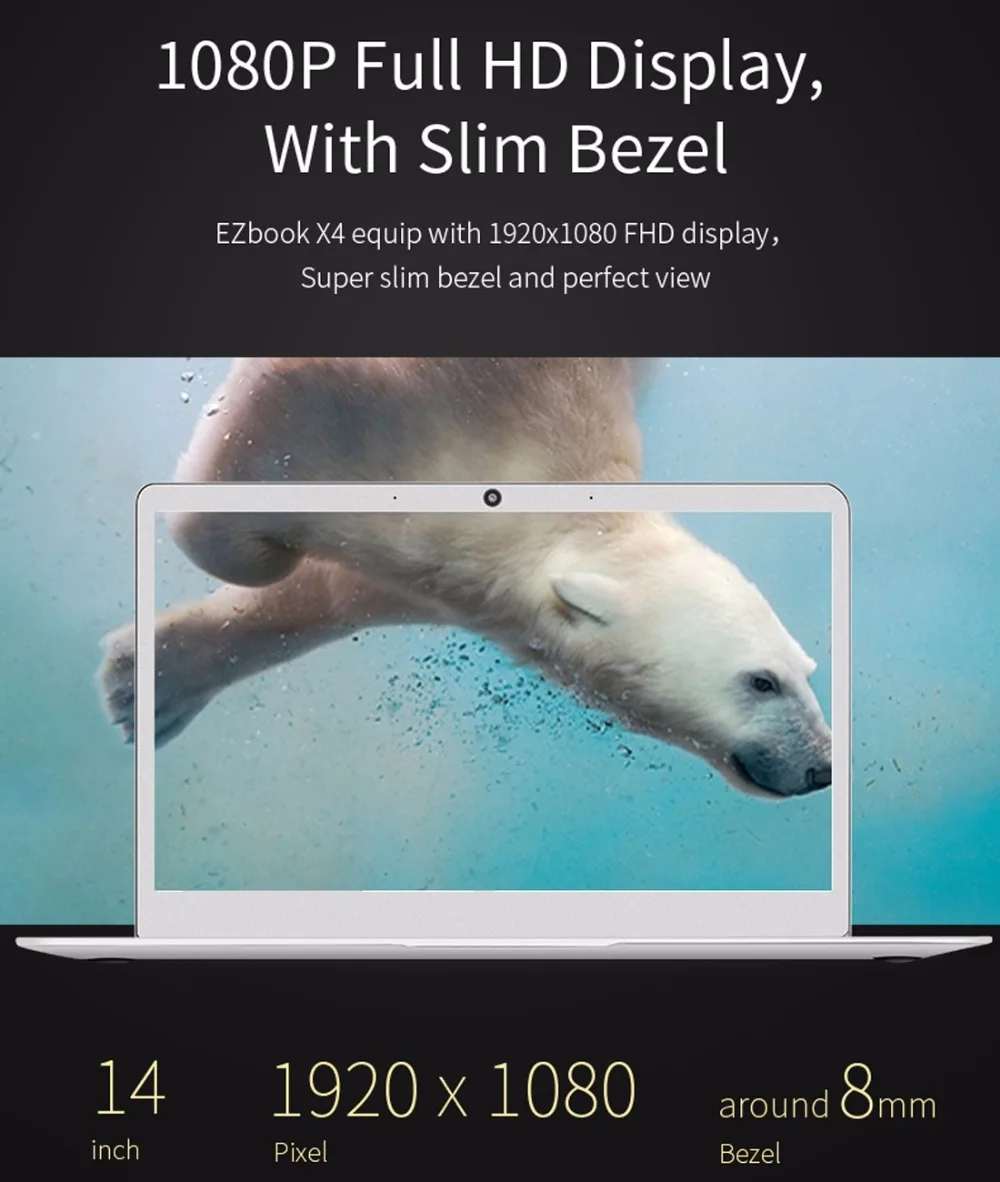 Джемпер EZbook X4 ноутбук 14 дюймов ноутбук в металлическом корпусе 4 ГБ Оперативная память 128 ГБ SDD Windows 10 Intel Близнецы озеро N4100 9200 мАч клавиатура