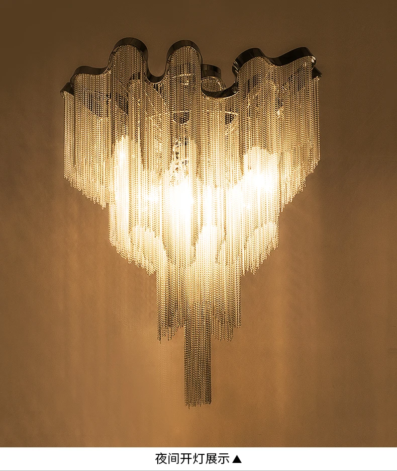 

French chain chandelier ceiling lamp lighting retro ceiling lamp living room dining room ceiling lamp decoration 80CM