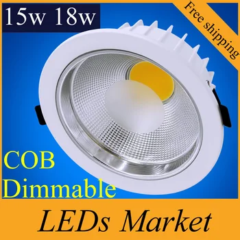 

30%off Dimmable 15W 18W cob LED Ceiling Lamp Recessed Spot light downlight Cold White Warm White For Home Lighting Decoration