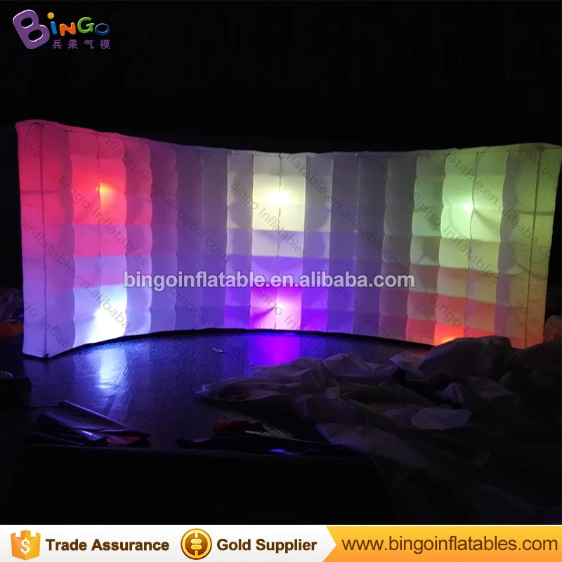  4 Meters inflatable wall partition/room divider/inflatable lighting wall for advertising with LED