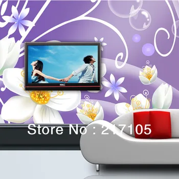 

Custom papel DE parede floral, flower paintings for the sitting room the bedroom TV setting waterproof embossed wallpaper