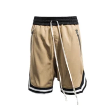 Мужские короткие модели, противотуманные шорты с Drawsting, повседневные широкие, до колена, дышащие, свободные, стильные, S-2XL, цвета хаки