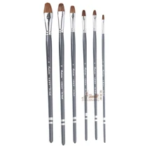 6 шт./компл. Высший сорт круглый носок конский волос кисть для окрашивания волос стержень щетки деревянные стержни, кисточки для гуаши масляной краской художника кисть акриловые краски