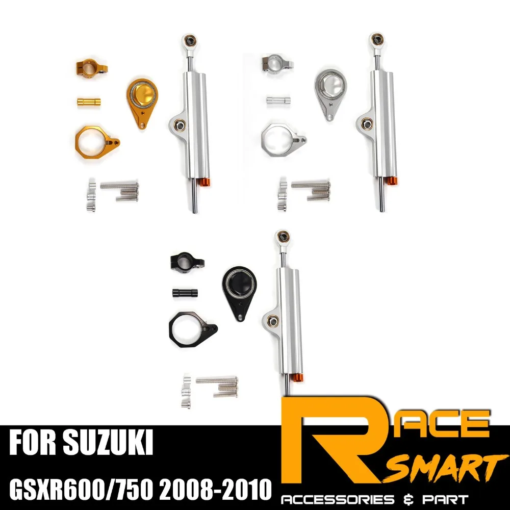 

For SUZUKI GSXR600 750 2008 2009 2010 Steering Damper Stabilizer Kit Motorcycle accessories CNC GSXR-600 GSXR-750 GSXR 600 750