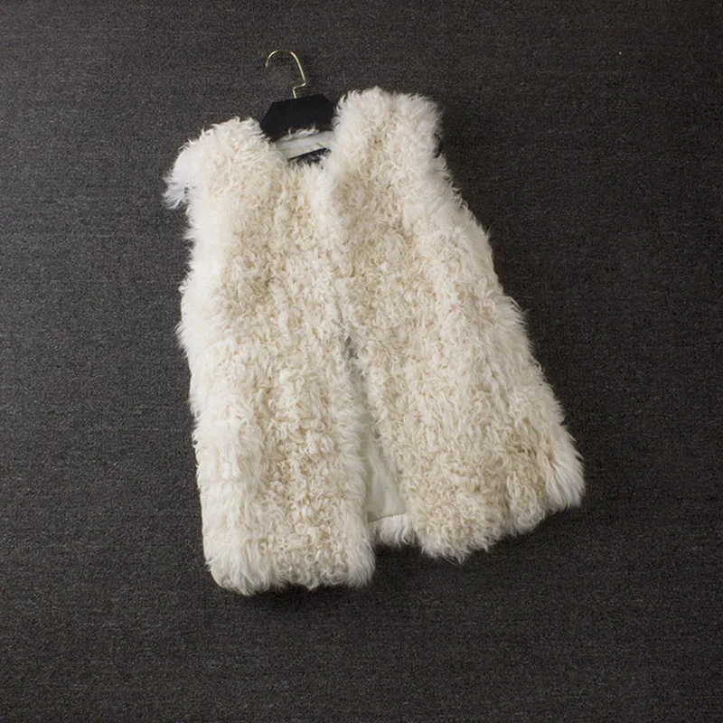 

Mongolia Sheep Fur real lamb fur vest We use only the first class raw materials