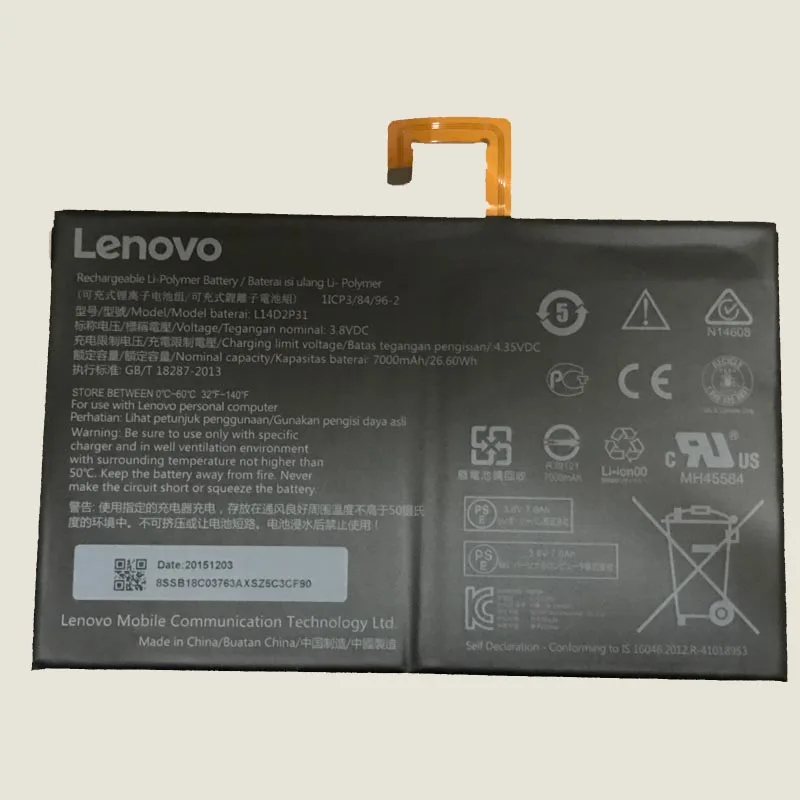 New genuine original Battery for LENOVO Tab 2 A10 70 Tab 2 X30 3.8V 26