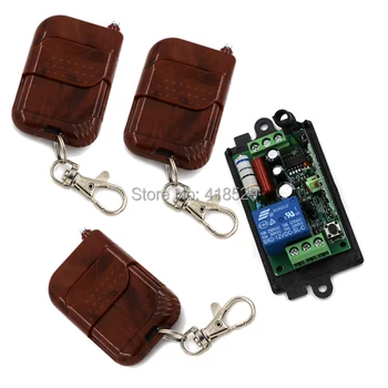 

Receiver&3Transmitter RF Wireless 220V Remote Control Switch 1CH Interruptor 10A Light Lamp LED SMD FreeShipping SKU: 5048