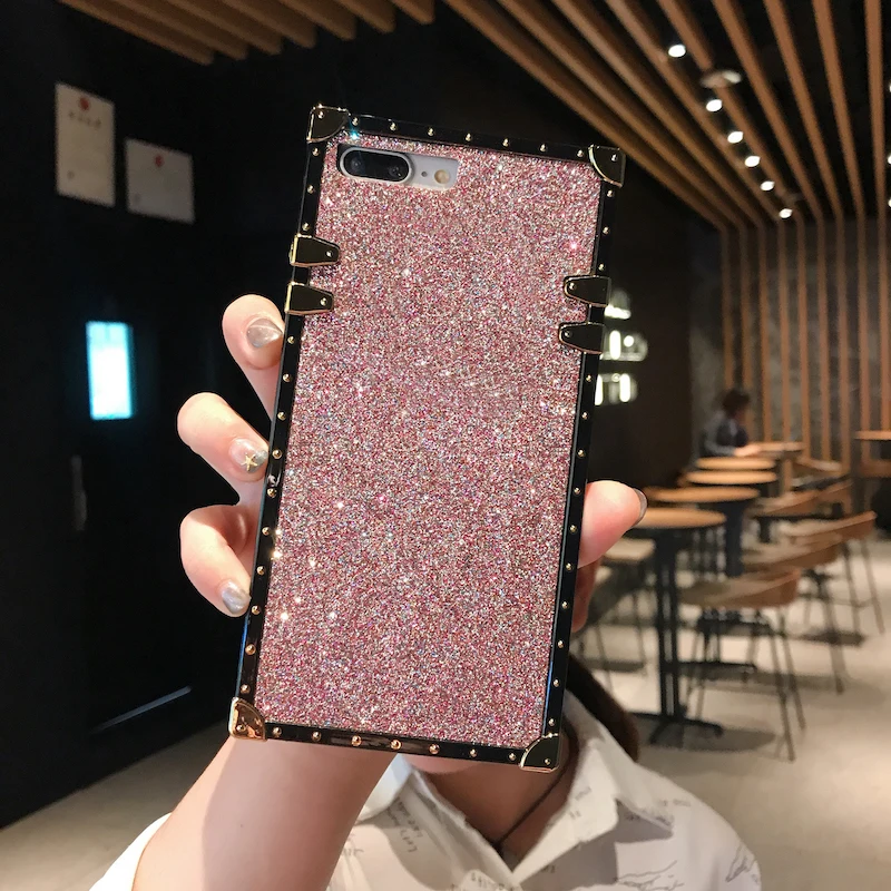 Квадратный блестящий чехол для телефона OPPO A7X F9 A83 A79 A75 A73 A59 A57 A39 R9 R9S R11 R11S PLUS R17 PRO| |