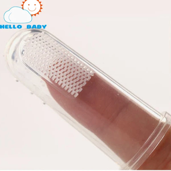 1Pcs Soft Safe Baby Kids Silicone Finger font b Toothbrush b font Gum Brush font b