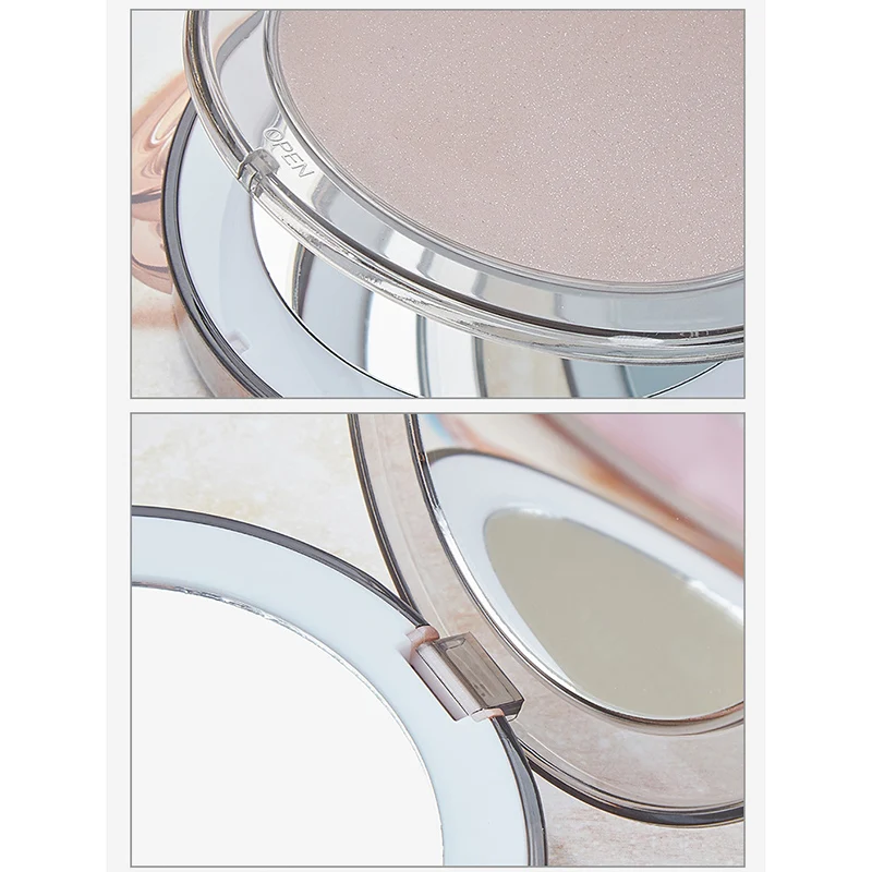 

LED Lighted Mini Makeup Mirror 3X Magnifying Compact Travel Portable Sensing Lighting Makeup Mirror SSwell