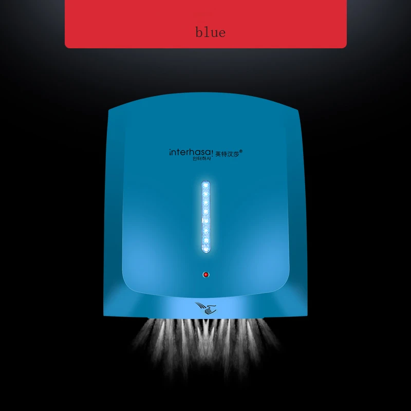 Автоматическая сушилка для рук сухой сотовый телефон Автоматическая Индукционная семейная ванная комната горячий и холодный переключатель легко установить - Цвет: Синий