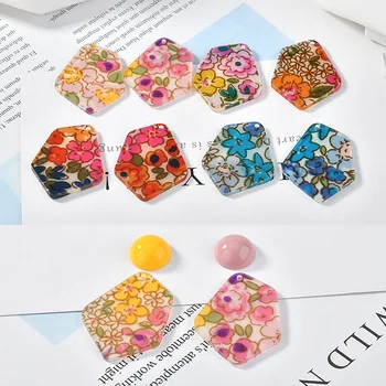 

Wind Chiffon Flower Irregular Shaped Acrylic diy Handmade Earrings Jewelry Accessories