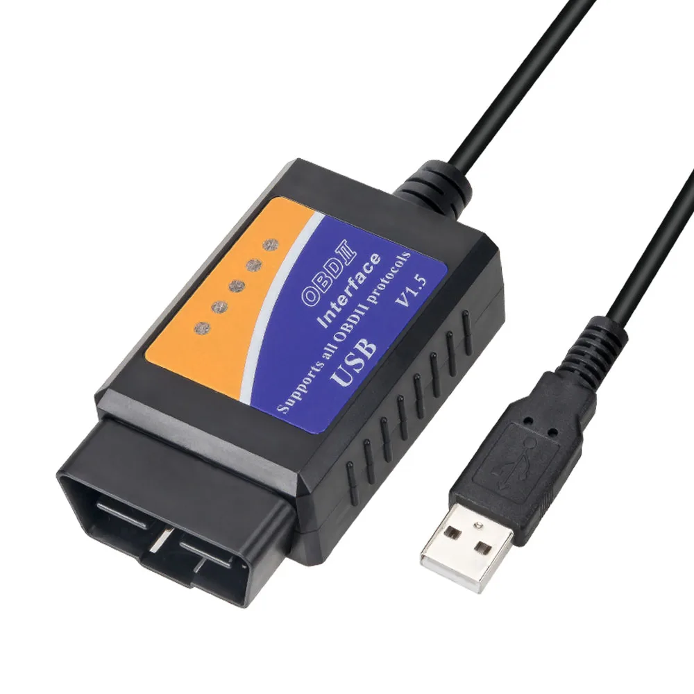 ELM327 V1.5 USB PIC18f25k80 чип OBD OBDII автомобильный диагностический инструмент OBD2 ELM 327 в 1,5 USB версия Адаптер Код Сканирующий инструмент