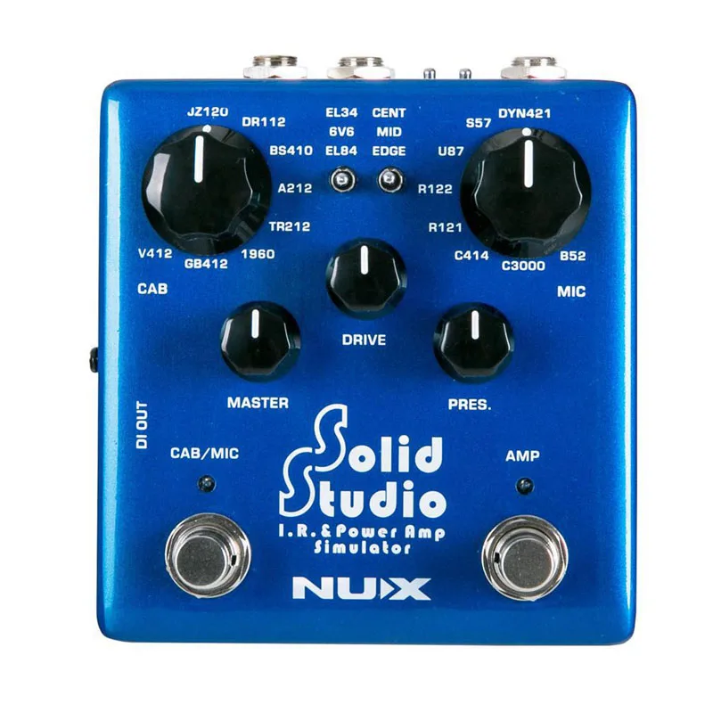 NUX Solid Studio IR & Power Amp симулятор встроенный микрофон для шкафа положение с 3 трубками