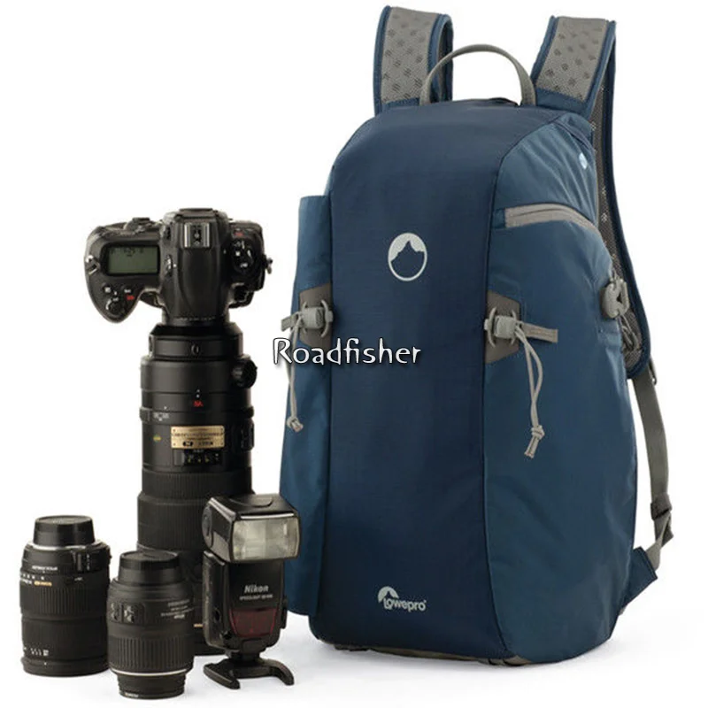 Roadfisher водонепроницаемый полиэстер темно-синий цвет Lowepro флипсайд Спорт 15L AW DSLR камера сумка рюкзак с дождевой крышкой