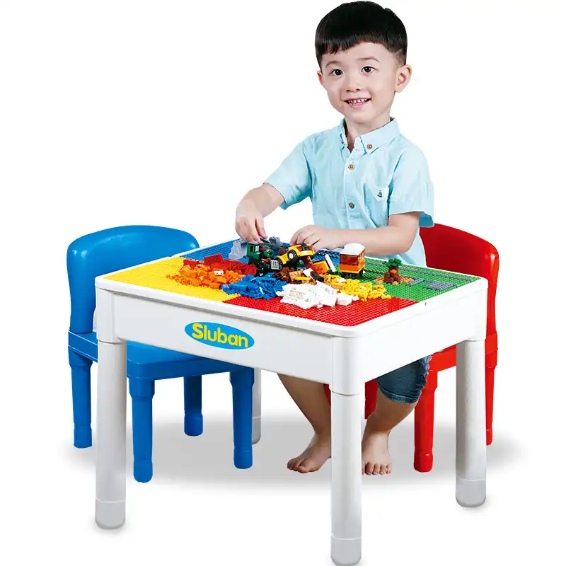 2018 New Building Blocks Multi Purpose Folding Storage Toys Table